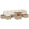 vidaXL Tuinbankenset 8 st Beige poly rattan