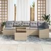 vidaXL Tuin Sofa Set met kussen met opslag 7 pcs beige en lichtgrijs