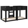 vidaXL Bunk Bed voor Kinderen Zwart Eiken 100 x 200 cm Bewerkt hout