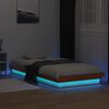 vidaXL Bedframe met LED massief grenenhout wasbruin 100x200 cm