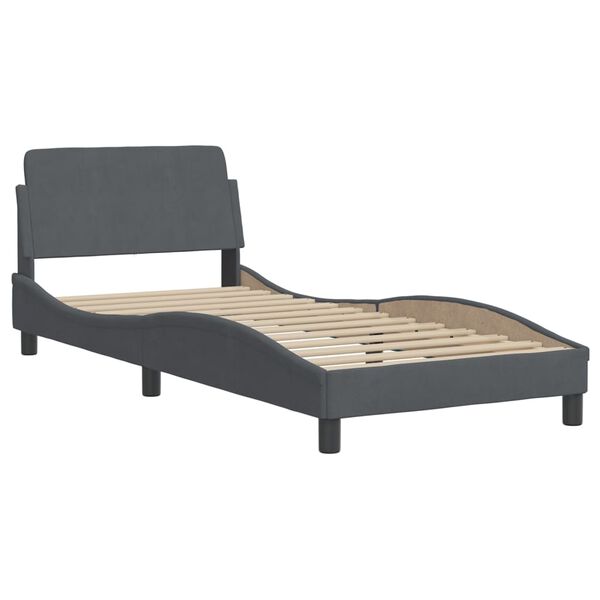 vidaXL Bedframe "Dover" 80x200 cm fluweel donkergrijs