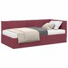 vidaXL Hoekbedframe met Matras met hoofdeinde 2 pcs Grijs Fluweel