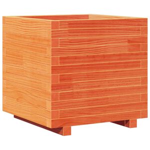 vidaXL Plantenbak 50x50x49,5 cm massief grenenhout wasbruin