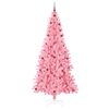 vidaXL Kerstboom met 300 LED met standaard Roze 240 cm PVC