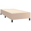 vidaXL Boxspring met matras kunstleer cappuccinokleurig 90x200 cm