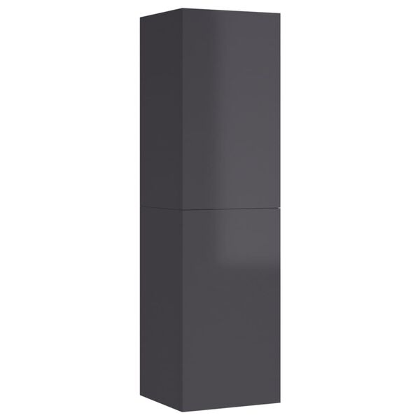 vidaXL Tv-meubel 30,5x30x110 cm bewerkt hout hoogglans grijs