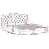 vidaXL Bedframe zonder matras stof blauw 160x200 cm