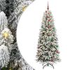 vidaXL Kunstkerstboom met 300 LED met standaard Wit 78 x 78 x 210 cm