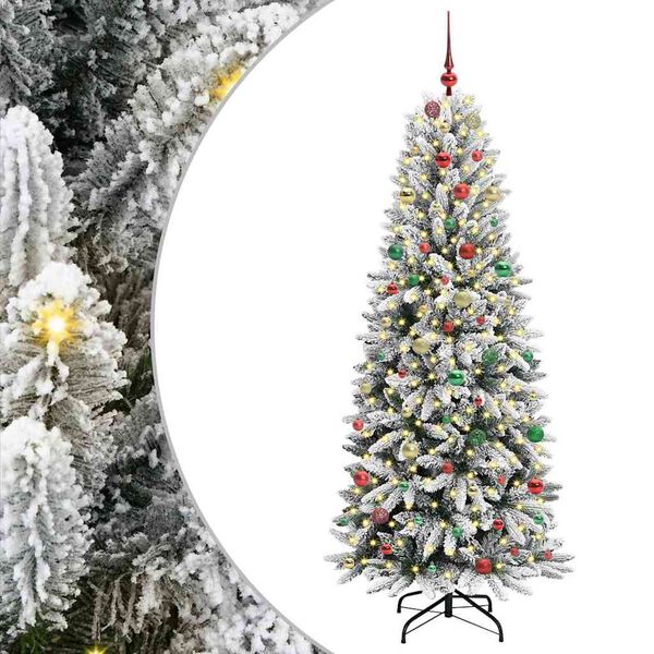 vidaXL Kunstkerstboom met 300 LED met standaard Wit 78 x 78 x 210 cm