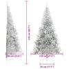 vidaXL Kunstmatig Voorverlicht Kerstboom met 300 LED Zilver 210 cm PET