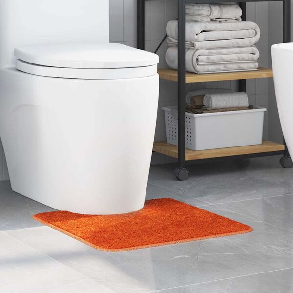 vidaXL Antislip Badmat met Toilet Cut Oranje 50 x 50 cm PP
