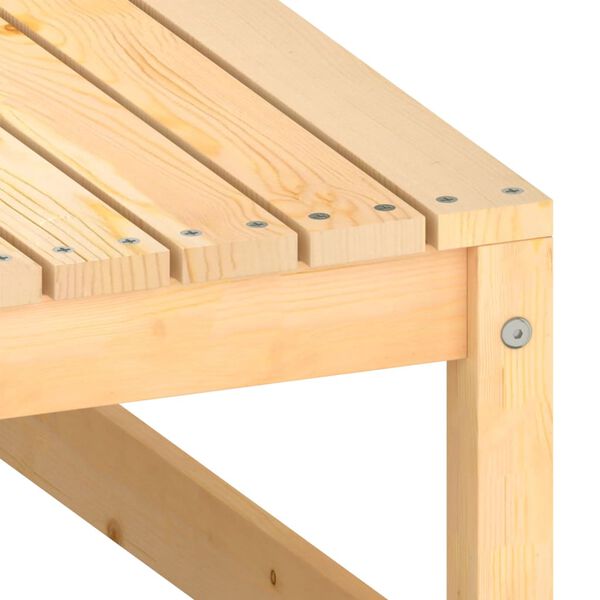 vidaXL Tuinvoetenbanken 2 st met kussens massief grenenhout