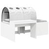 vidaXL Bed met Tunnel 3 st Artisian Eik en Wit Bewerkt hout