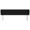 vidaXL Hoofdbord met randen 183x23x78/88 cm stof zwart