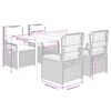 vidaXL 5-delige Tuinset met kussens poly rattan beige