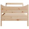 vidaXL Bedframe met hoofdbord massief grenenhout 75x190 cm