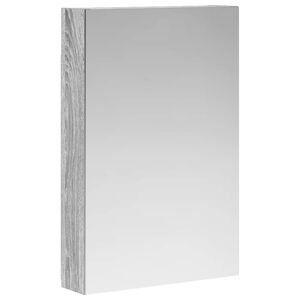 vidaXL Badkamer spiegelkast met plank Grijs Sonoma 40 x 10,5 x 60,5 cm