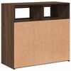 vidaXL Dressoir met LED-verlichting 80x35x75 cm bruin eiken