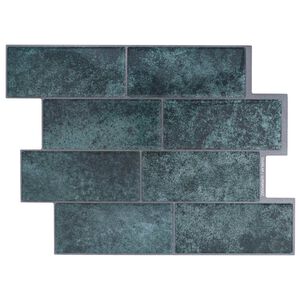 vidaXL Subway Tegel 10 pcs Blauw Groen 29 x 21 cm Polyurethaan en PET