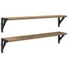 vidaXL Wandplanken 2 st Artisan Eiken 80 x 15 x 15,5 cm Bewerkt hout