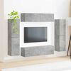 vidaXL Tv-meubelset 8 pcs Beton Grijs Bewerkt hout