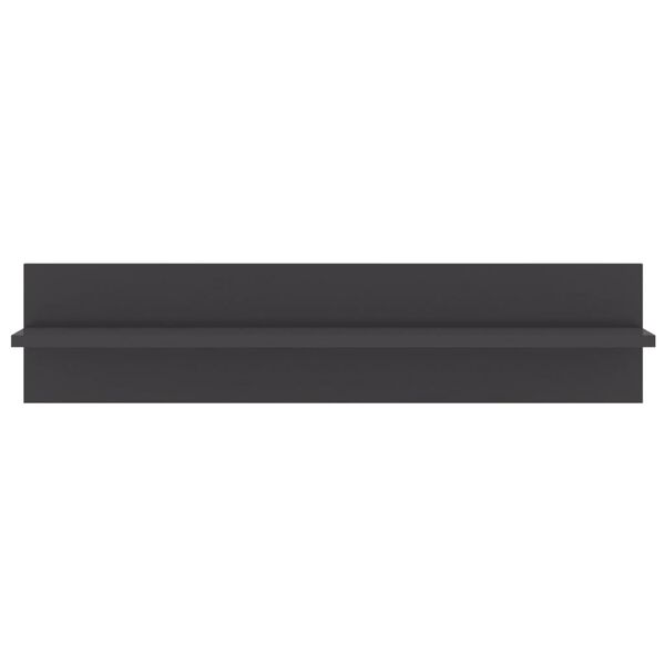 vidaXL Wandschappen 2 st 80x11,5x18 cm bewerkt hout hoogglans grijs