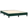 vidaXL Boxspring met matras fluweel donkergroen 140x200 cm