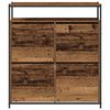 vidaXL Schoenenkast met plank Oudhout 100 x 34 x 112 cm Bewerkt hout