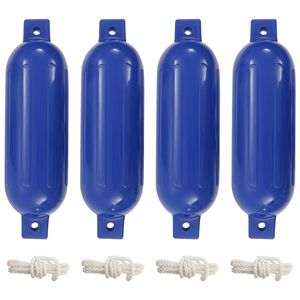 vidaXL Bootstootkussens 4 st &Oslash; 14x50 cm PVC blauw