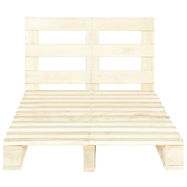 vidaXL Bedframe pallet massief grenenhout 120x200 cm