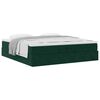 vidaXL Ottoman bed met matrassen 200x200cm fluweel donkergroen