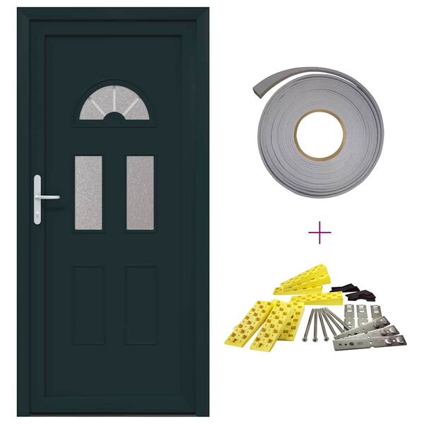 vidaXL Voordeur 88x200 cm PVC wit