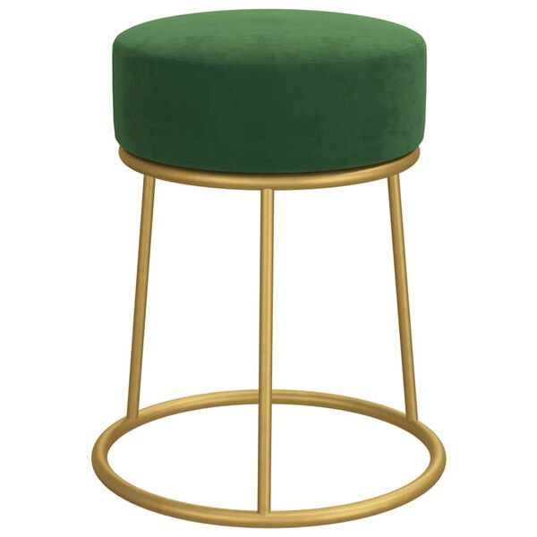 vidaXL Hocker rond fluweel groen