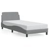 vidaXL Bedframe Dover lichtgrijs 90x190 cm stof