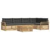 vidaXL Buiten bankenset 6 st Wit en antracietkleurig Polyester