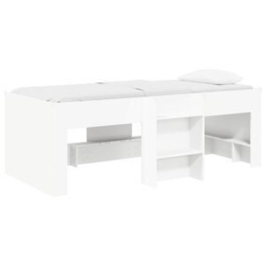 vidaXL Kinder Hoogslaper Wit 80 x 200 cm Bewerkt hout