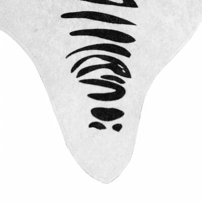 vidaXL Vloerkleed zebrapatroon wasbaar anti-slip 120x170 cm zwart wit