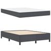 vidaXL Bedframe met matras Donkergrijs 140 x 190 cm Stof
