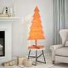 vidaXL Kerstdecoratie kerstboom 120 cm massief grenenhout wasbruin