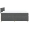 vidaXL Boxspring met matras stof donkergrijs 160x200 cm