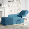 vidaXL Chaise longue met bolster en rechterarmleuning fluweel blauw