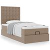 vidaXL ottomaanse bed met matras 100x200cm kunstleer cappuccinokleurig