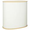 vidaXL Beursbalie Lichtbruin en wit 90 x 48 x 93 cm Bewerkt hout en PP