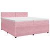vidaXL Boxspringbed met matras Roze 200 x 200 cm Fluweel