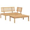 vidaXL 2-delige Loungeset pallet massief acaciahout