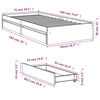 vidaXL Bedframe met lades bewerkt hout bruin eikenkleurig 75x190 cm