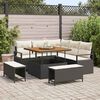 vidaXL Tuin Sofa Set met kussen met opslag 8 pcs Zwart en Cr&egrave;me