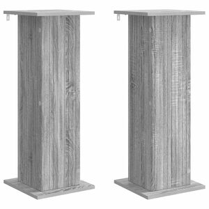 vidaXL Plantenstandaard 2 pcs Grijs sonoma 30,5 x 30 x 80,5 cm