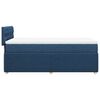 vidaXL Boxspring met matras stof blauw 100x200 cm