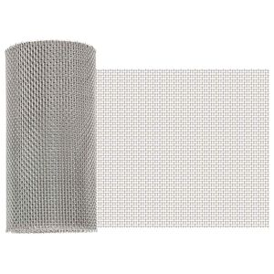 vidaXL Gaas Scherm 20 x 500 cm 8 Mesh RVS 201 Zilverkleurig